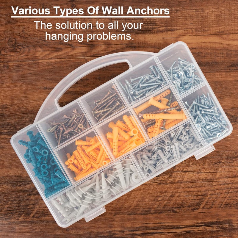 KURUI 510Pcs Wall Hanging Kit with Anchors and Screws, Picture Hanging Kit for Wall Decor Art, Frame, Canvas, Dry Wall Anchors Assortment Kit for Sheetrock Concrete Brick, 6 Sizes Picture Hangers - Image 5